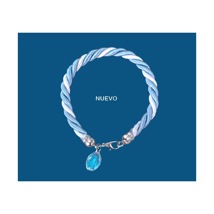 Mod.746 Pulsera Azul y blanca V. Milagrosa