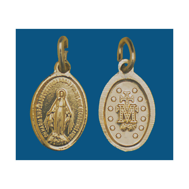 Medalla pequeña de aluminio dorada. Bolsa de 200 uds.(15mm) Mod.11