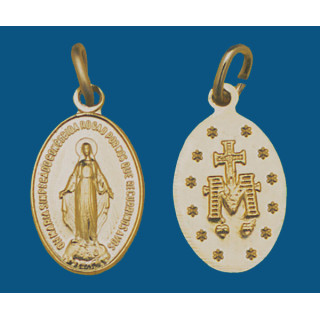 Medalla mediana de aluminio dorada. Bolsa de 1000 uds.(18mm) Mod.15