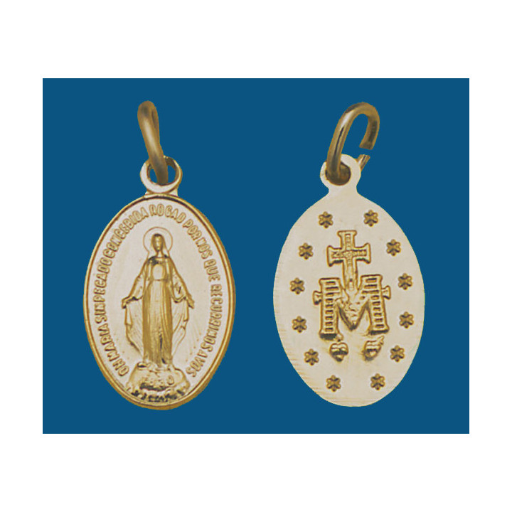 Medalla mediana de aluminio dorada. Bolsa de 1000 uds.(18mm) Mod.15