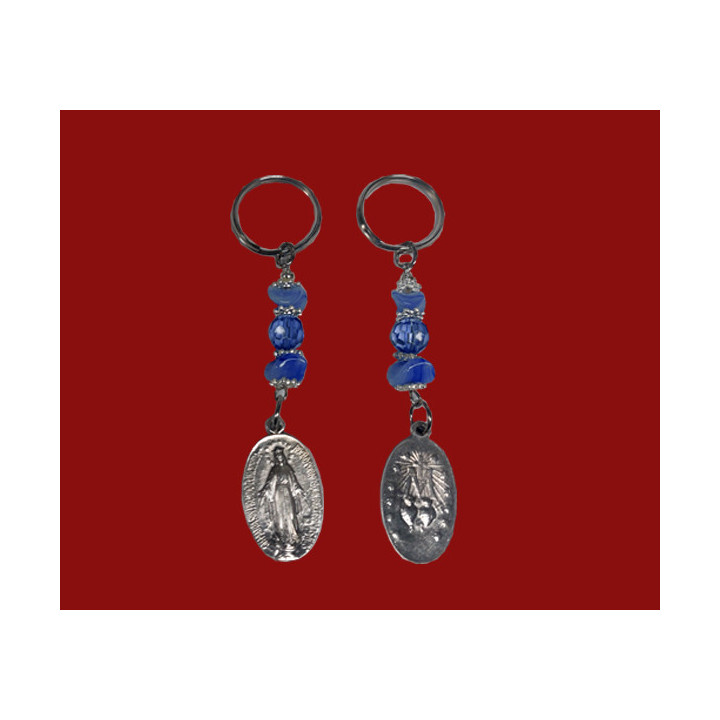 Mod.203 Llavero liso con cadena de cristal (37mm)