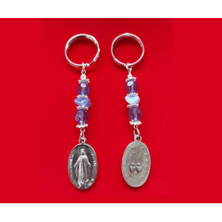 Mod.203 Llavero liso con cadena de cristal (37mm)