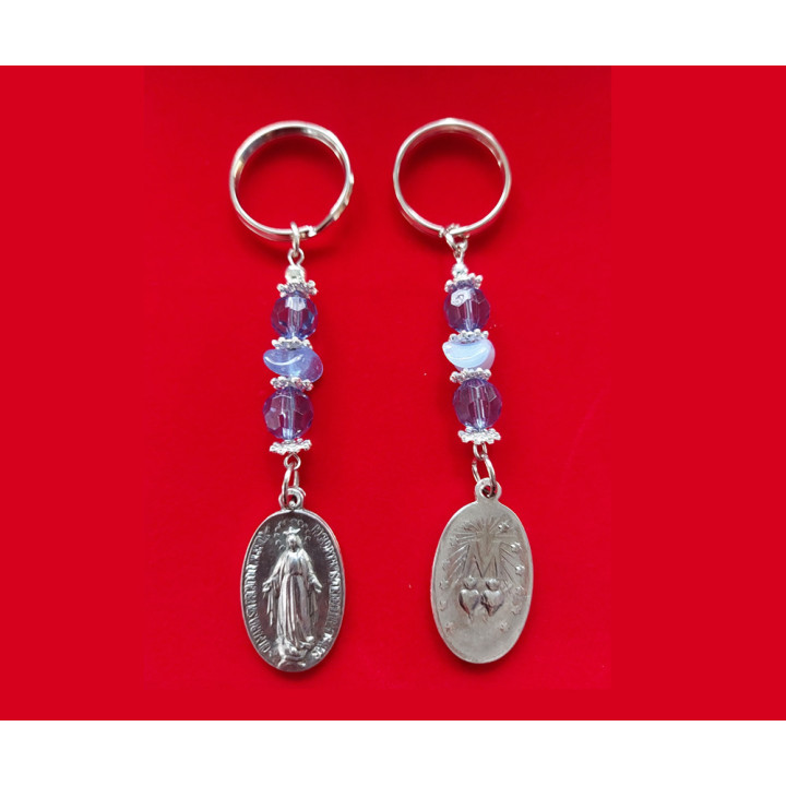 Mod.203 Llavero liso con cadena de cristal (37mm)