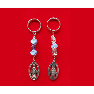 Mod.204 Llavero calado con cadena de cristal (37mm)