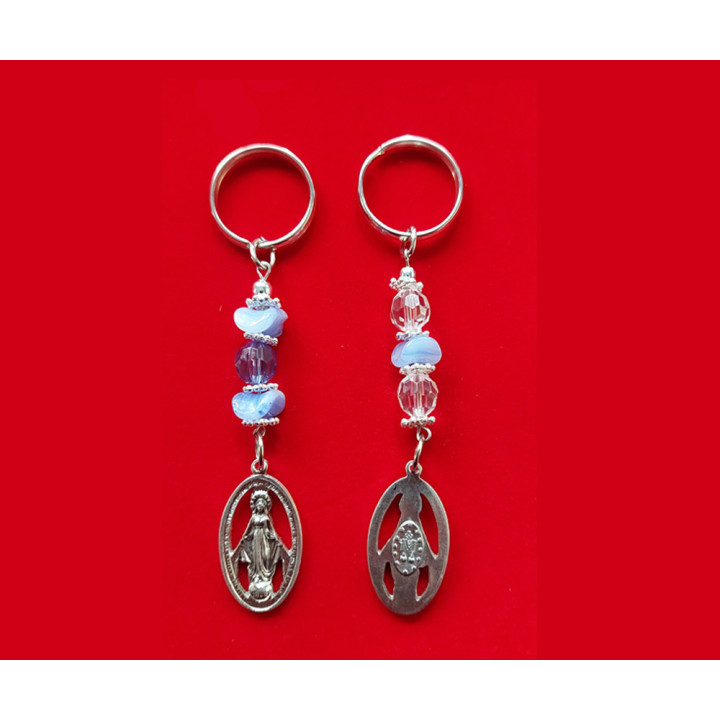 Mod.204 Llavero calado con cadena de cristal (37mm)