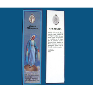 Mod.705 Marca paginas V. Milagrosa con medalla en aluminio