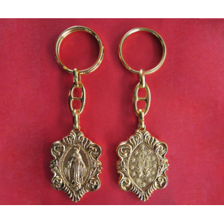 Mod.116 Llavero ornamental V. Milagrosa en oro brillo.(47mm)
