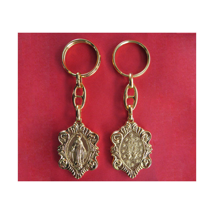Mod.116 Llavero ornamental V. Milagrosa en oro brillo.(47mm)