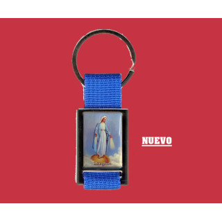 Mod.127 Llavero rectangular V. Milagrosa.(33mm)