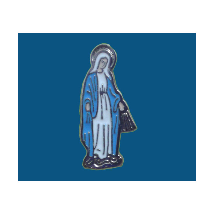 Mod.122 Pin Silueta Níquel V. Milagrosa Esmaltado.(25mm)