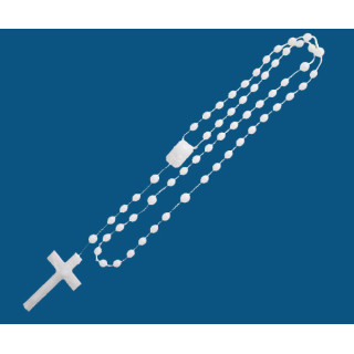 Mod.527 Rosario fosforescente blanco.(41cm)
