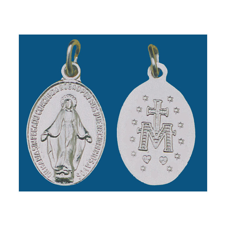 Medalla grande de aluminio en blanco. Bolsa de 1000 uds.(21mm) Mod.8