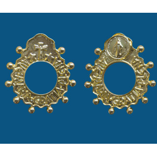 Mod.531 Rosario de dedo en oro brillo V. Milagrosa.(40mm)