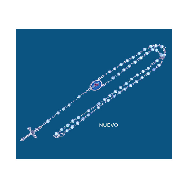 Mod.545 Rosario Ojo de Gato redondo V. Milagrosa.(47cm)