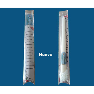 Mod.752 Vela con caja y Rosario V. Milagrosa