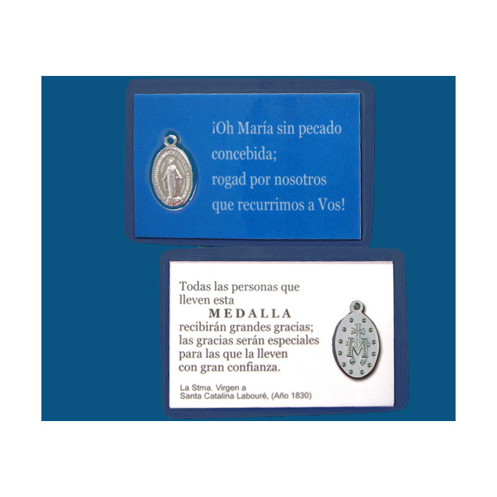 Mod.707 Medalla plastificada de cartera aluminio