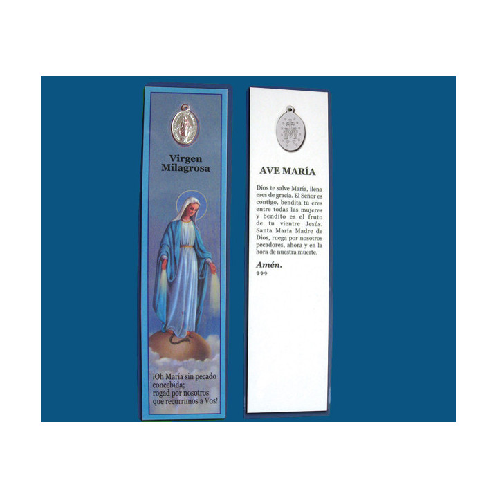 Mod.705 Marca paginas V. Milagrosa con medalla aluminio